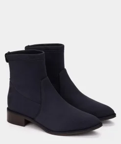 Chaussure Pedro Miralles Bottines En Cuir Vegetalien Extensible Bleu Marine Ante Strech Marino