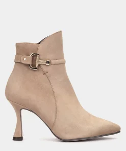 Chaussure Pedro Miralles Bottines En Daim De Couleur Beige Amalfi Sabbia