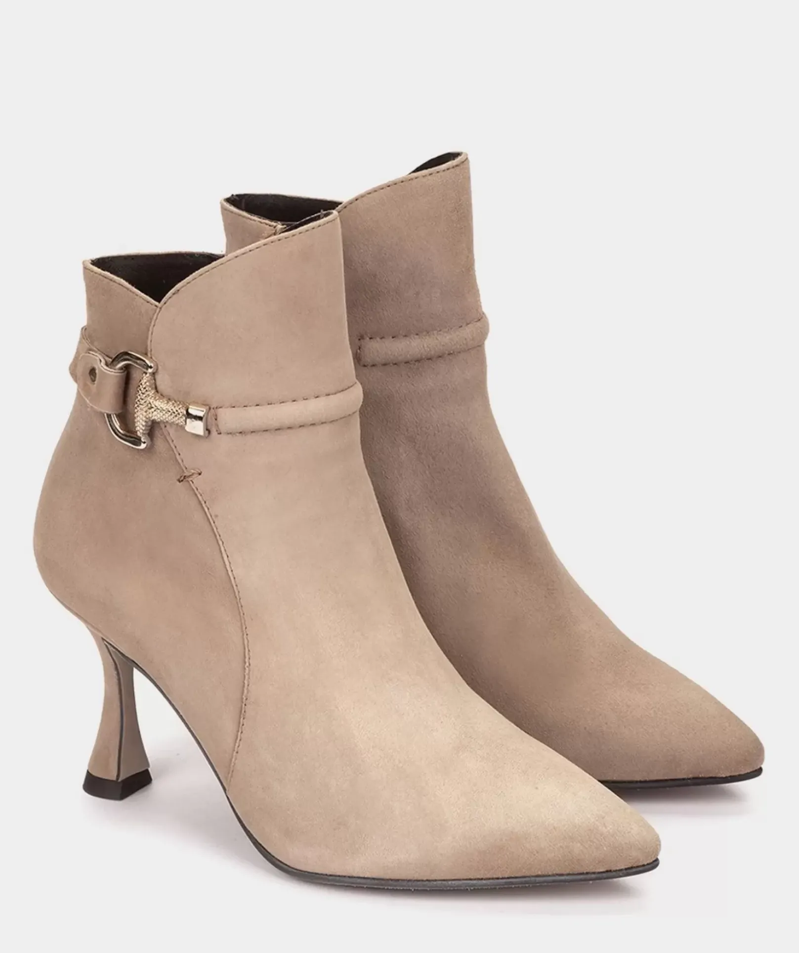 Chaussure Pedro Miralles Bottines En Daim De Couleur Beige Amalfi Sabbia
