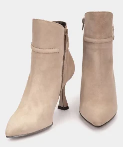 Chaussure Pedro Miralles Bottines En Daim De Couleur Beige Amalfi Sabbia