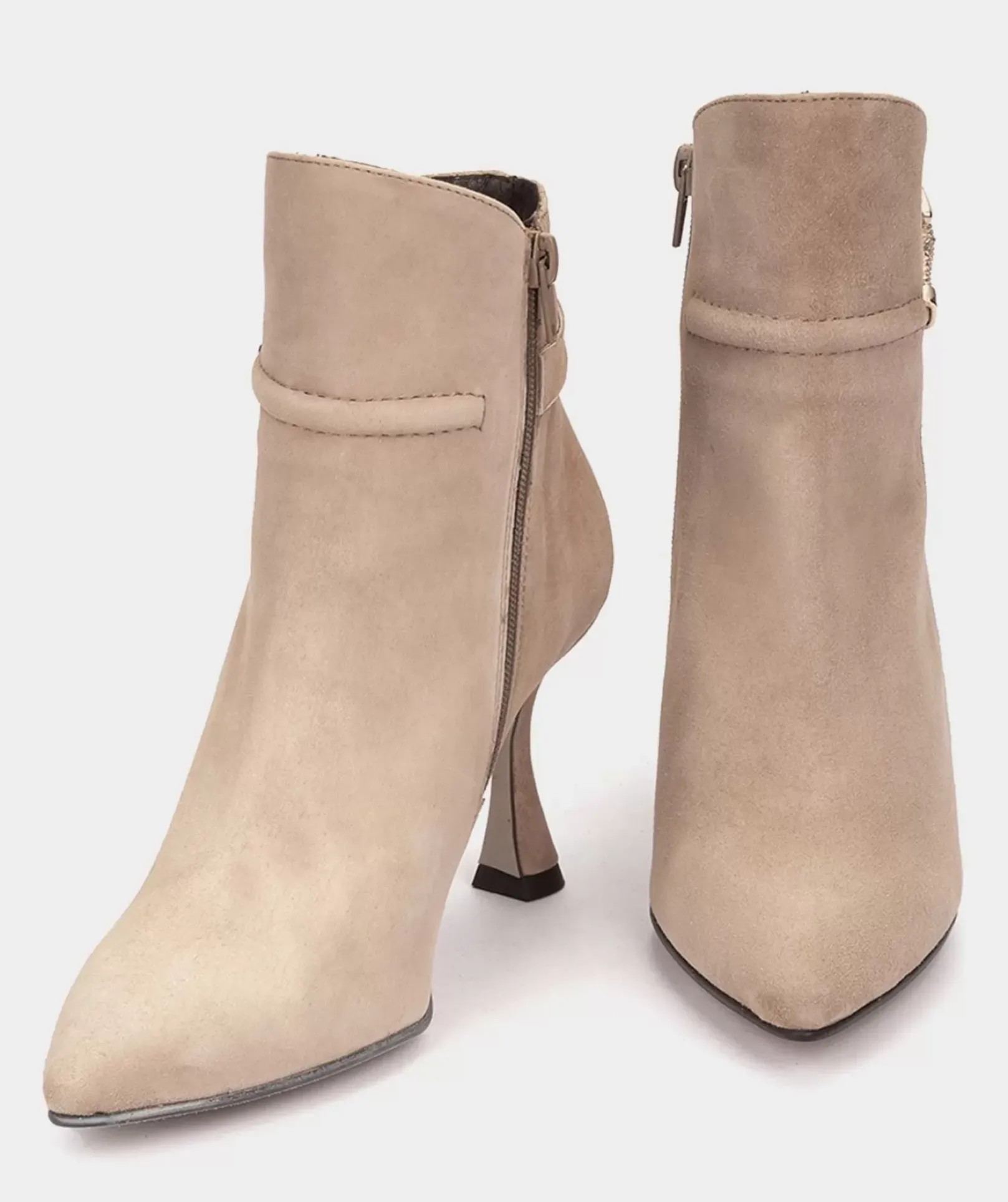 Chaussure Pedro Miralles Bottines En Daim De Couleur Beige Amalfi Sabbia
