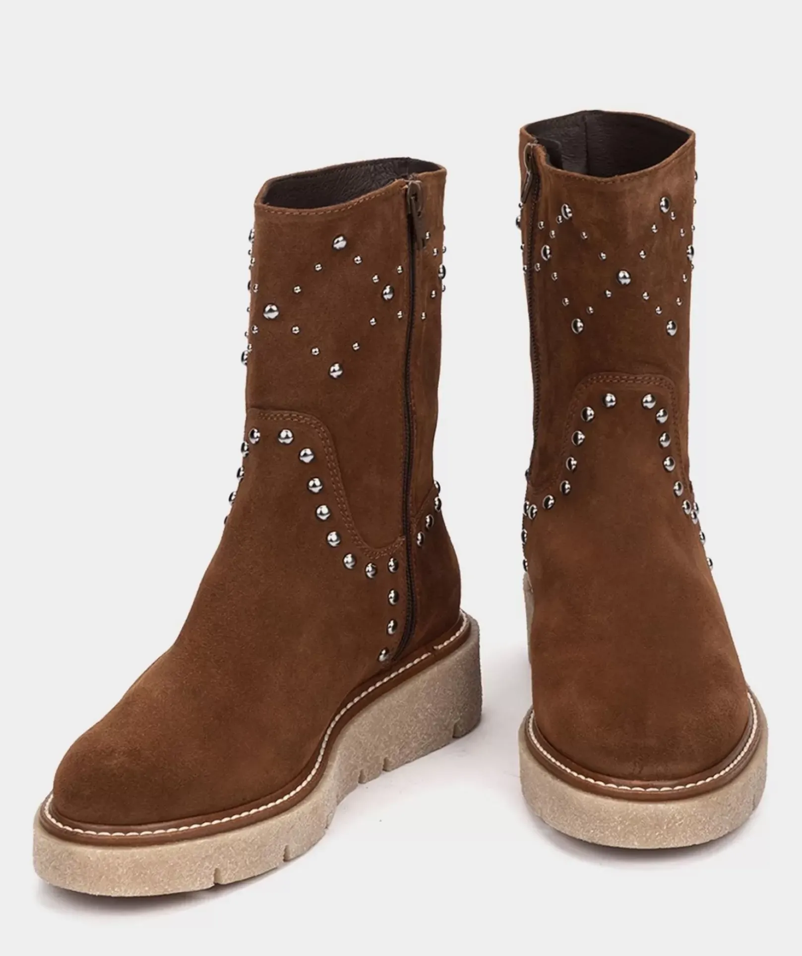 Chaussure Pedro Miralles Bottines En Daim Marron Velour Tabaco