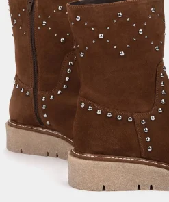 Chaussure Pedro Miralles Bottines En Daim Marron Velour Tabaco
