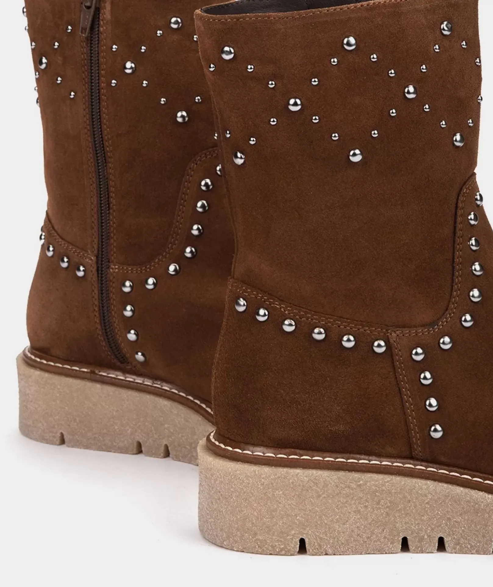 Chaussure Pedro Miralles Bottines En Daim Marron Velour Tabaco