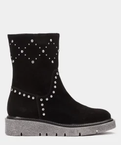 Chaussure Pedro Miralles Bottines En Daim Noir Velour Negro