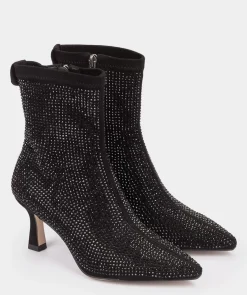 Chaussure Pedro Miralles Bottines En Tissu Avec Strass. Ante Strech Negro
