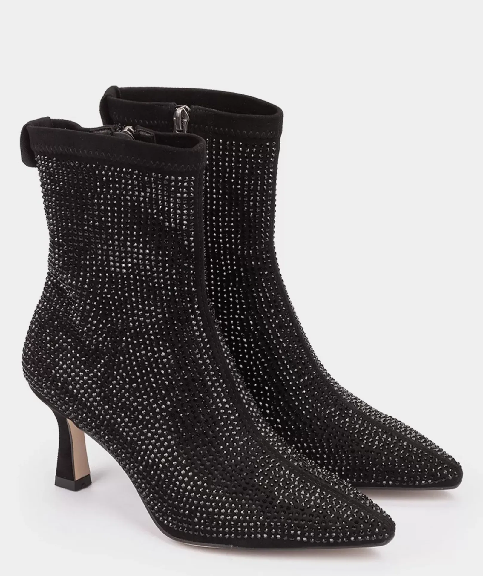 Chaussure Pedro Miralles Bottines En Tissu Avec Strass. Ante Strech Negro