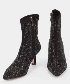 Chaussure Pedro Miralles Bottines En Tissu Avec Strass. Ante Strech Negro