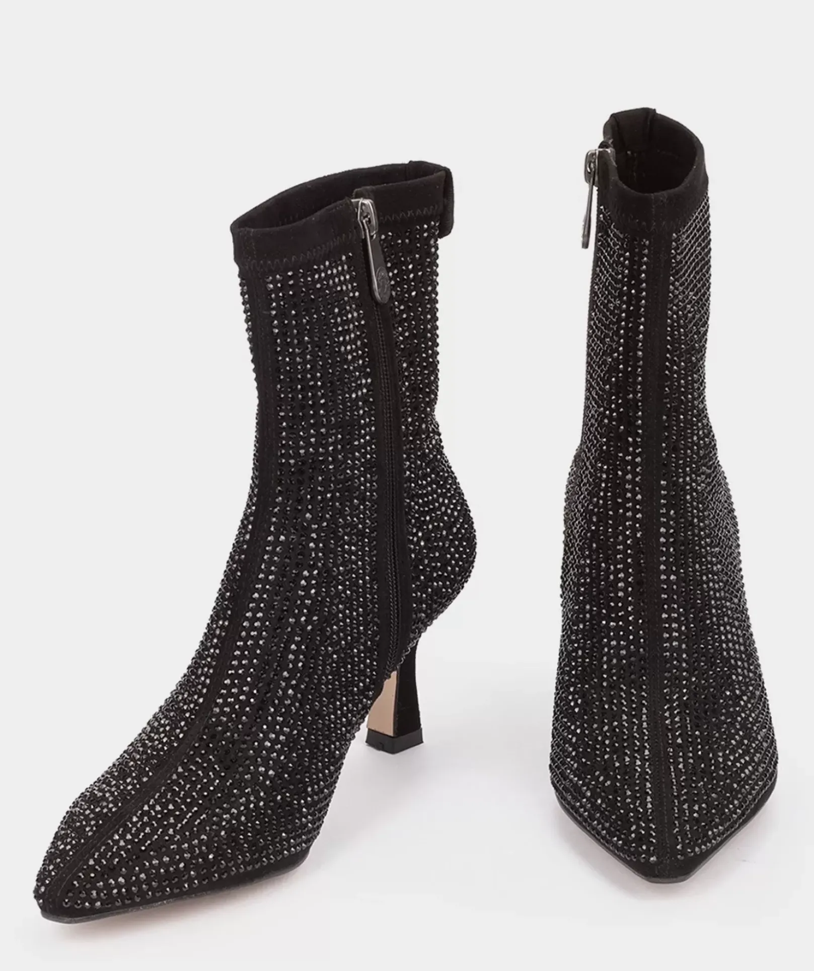 Chaussure Pedro Miralles Bottines En Tissu Avec Strass. Ante Strech Negro