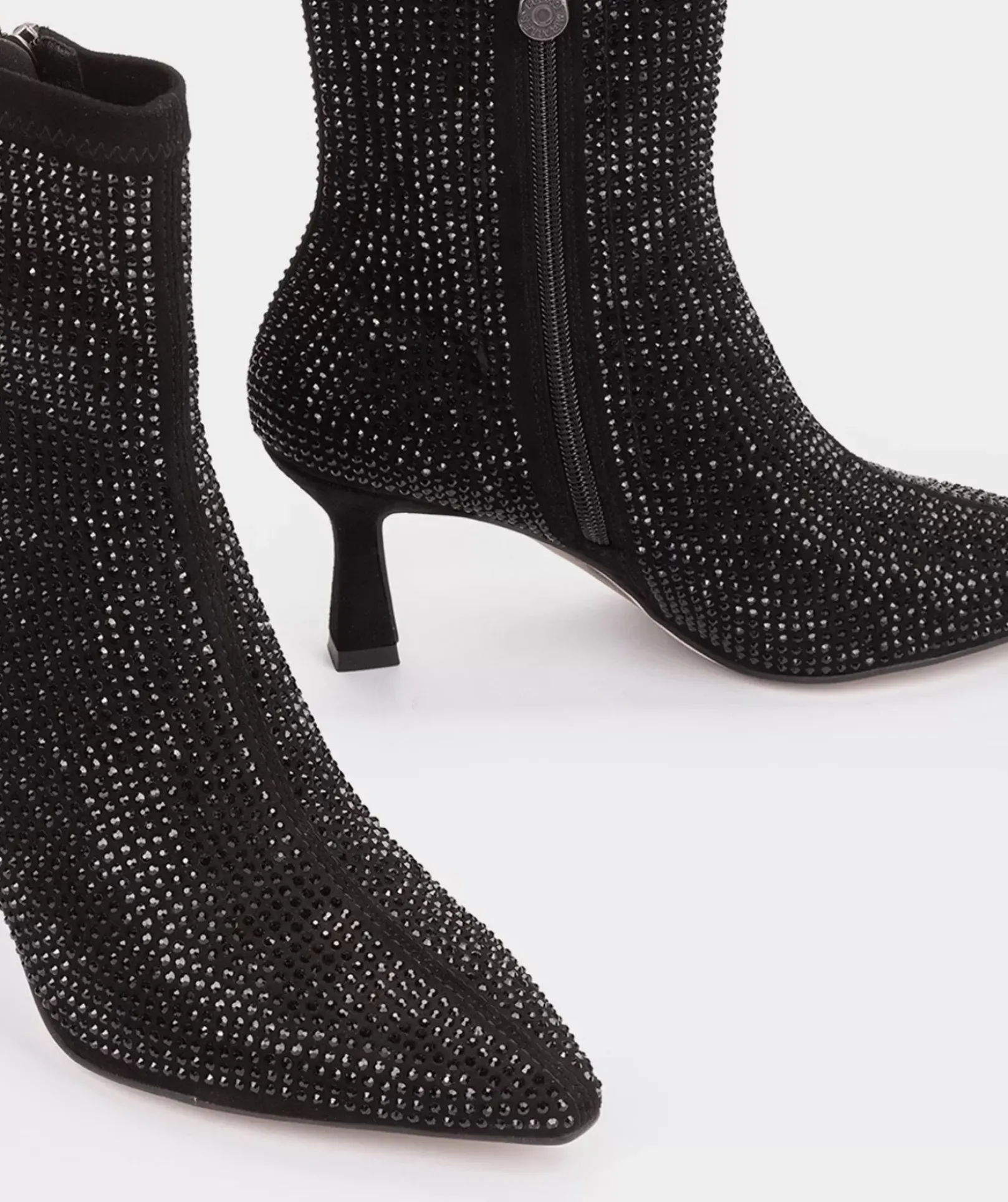 Chaussure Pedro Miralles Bottines En Tissu Avec Strass. Ante Strech Negro