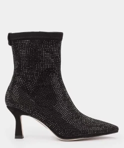Chaussure Pedro Miralles Bottines En Tissu Avec Strass. Ante Strech Taupe