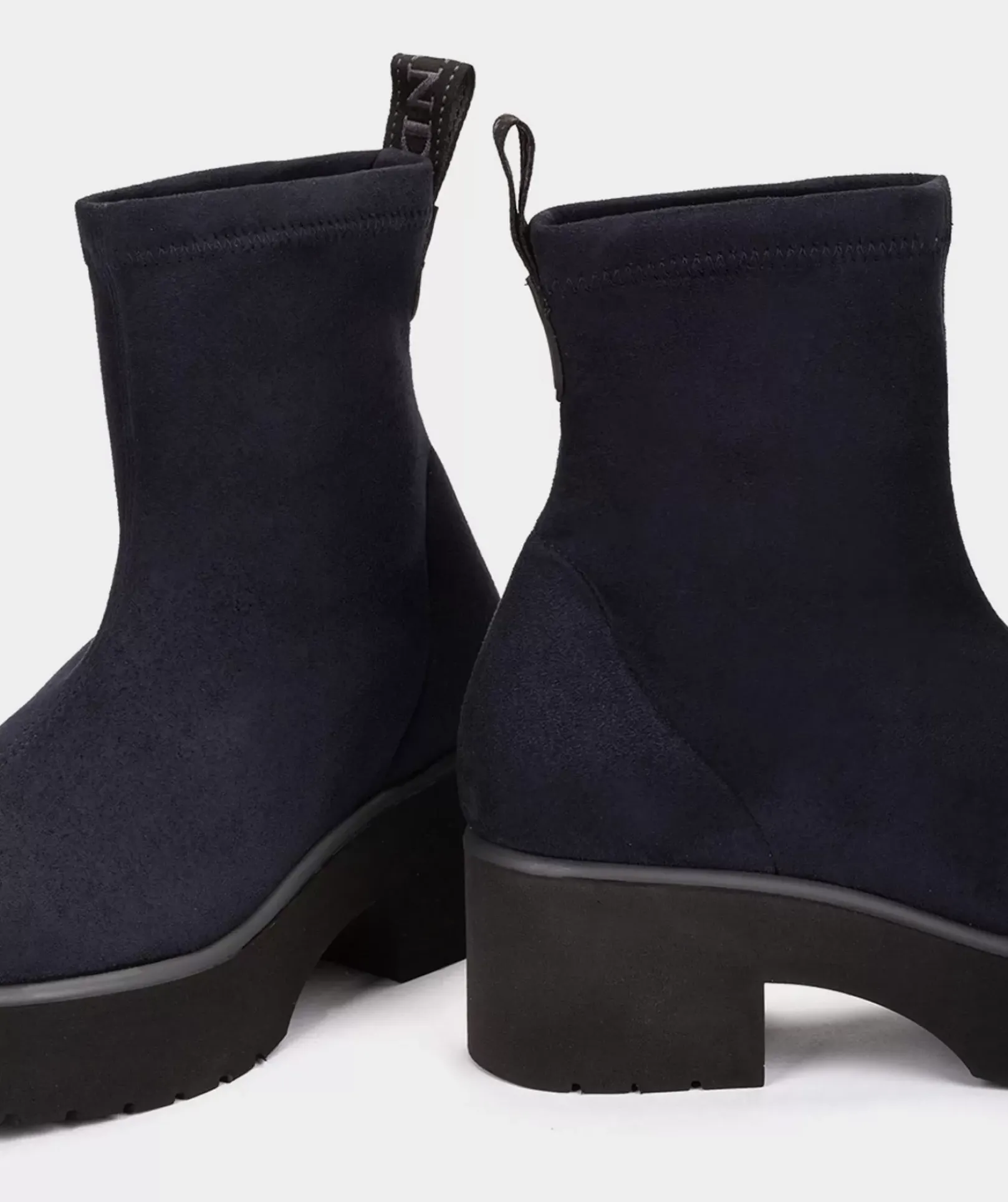 Chaussure Pedro Miralles Bottines En Tissu Extensible Effet Daim Bleu Ante Strech Marino