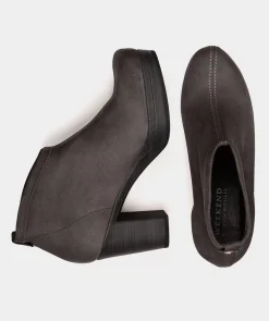 Chaussure Pedro Miralles Bottines Grises En Cuir Vegan Elastique Effet Daim Ante Strech Asfalto