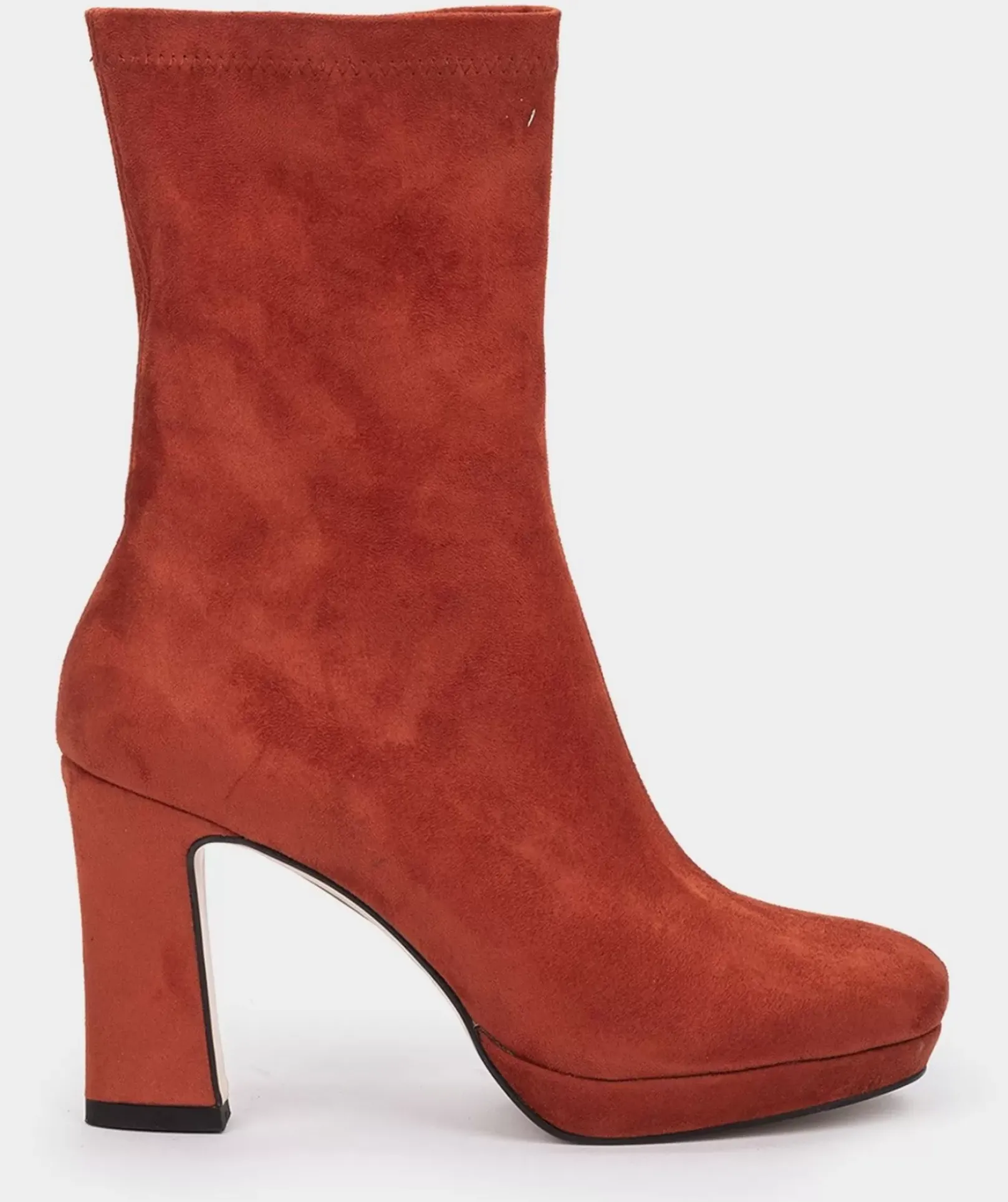 Chaussure Pedro Miralles Bottines Mi-Mollet En Tissu Effet Suede Ante St Taupe