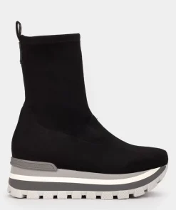 Chaussure Pedro Miralles Bottines Sporitves En Cuir Elastique. Ante Strech Negro