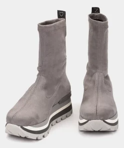 Chaussure Pedro Miralles Bottines Sporitves En Cuir Elastique. Ante Strech Gris