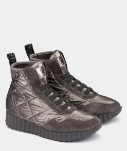 Chaussure Pedro Miralles Bottines Sportives En Daim Et Tissu Effet Matelasse. Freedom Piedra