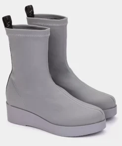 Chaussure Pedro Miralles Bottines Style Chaussette Fabriquees En Tissu Elastique. Amstel Marron Oscuro