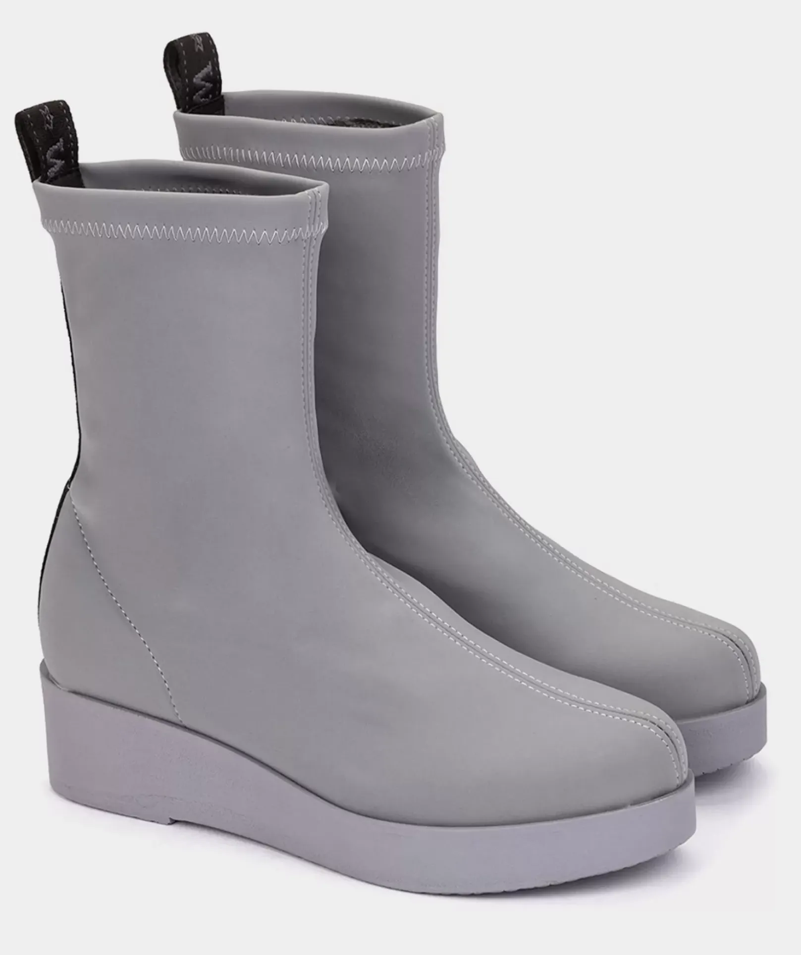 Chaussure Pedro Miralles Bottines Style Chaussette Fabriquees En Tissu Elastique. Amstel Marron Oscuro
