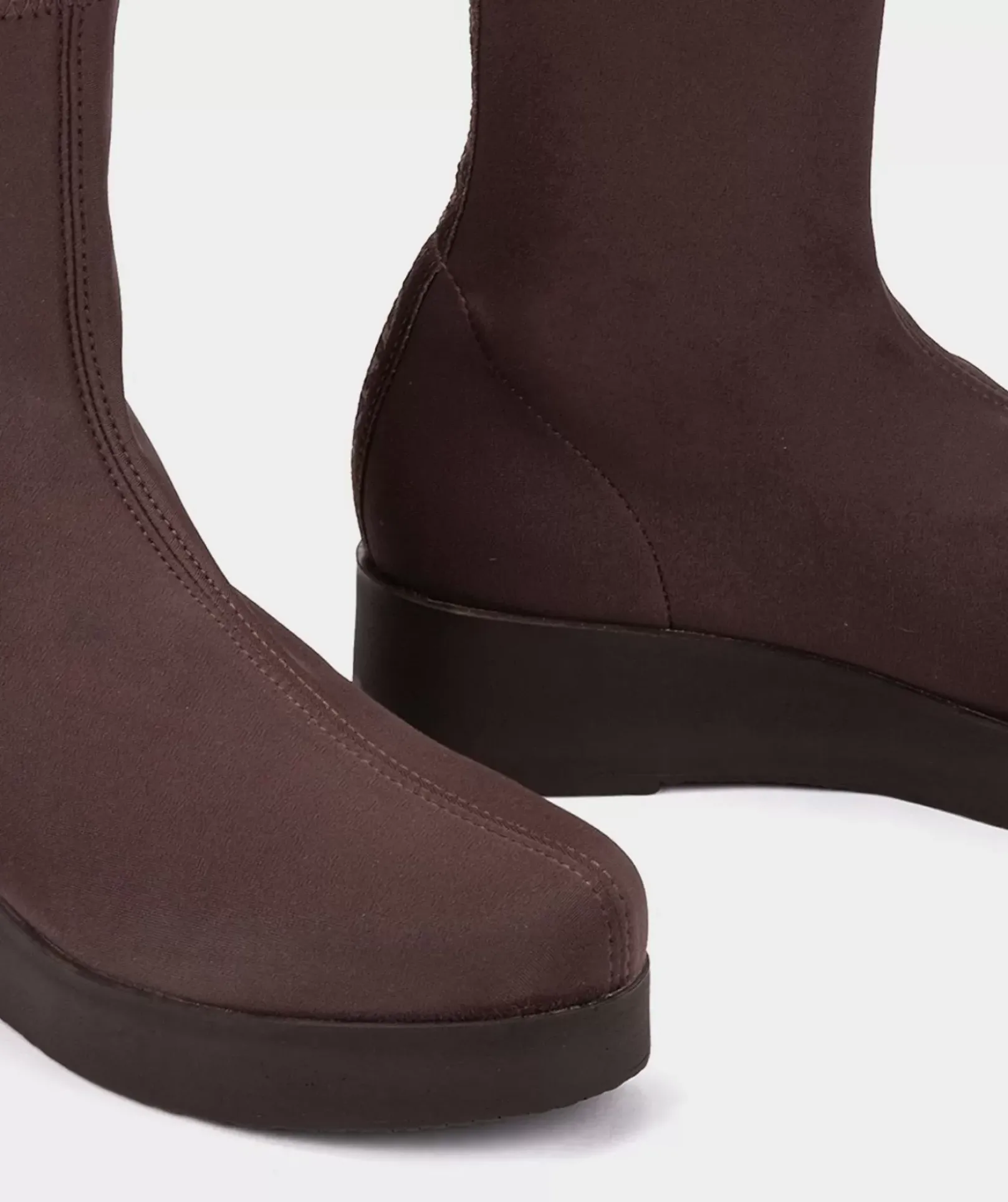 Chaussure Pedro Miralles Bottines Style Chaussette Fabriquees En Tissu Elastique. Amstel Marron Oscuro