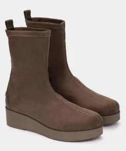 Chaussure Pedro Miralles Bottines Style Chaussette En Tissu Elastique Vert Fonce Ante Strech Kaki