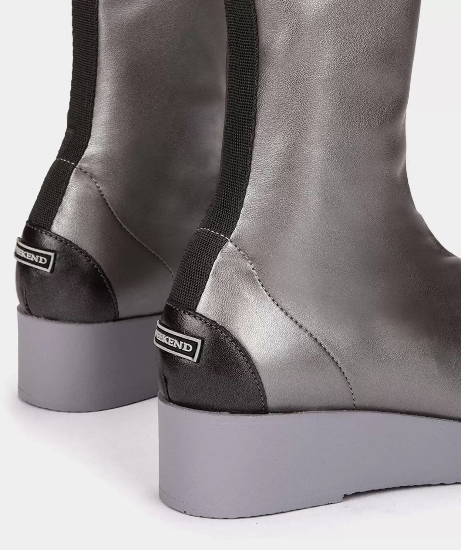 Chaussure Pedro Miralles Bottines Style Chaussettes En Tissu Taupe Supreme Strech Plomo