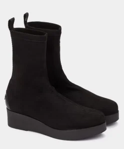 Chaussure Pedro Miralles Bottines Style Chaussettes En Tissu Extensible Noir Ante Stretch Negro