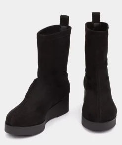 Chaussure Pedro Miralles Bottines Style Chaussettes En Tissu Extensible Noir Ante Stretch Negro