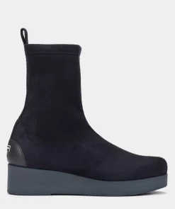 Chaussure Pedro Miralles Bottines Style Chaussette En Tissu Elastique Bleu Marine Ante Strech Marino