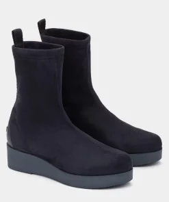 Chaussure Pedro Miralles Bottines Style Chaussette En Tissu Elastique Bleu Marine Ante Strech Marino