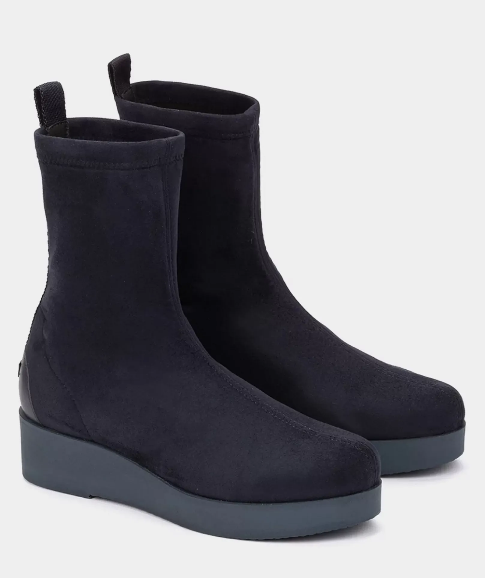 Chaussure Pedro Miralles Bottines Style Chaussette En Tissu Elastique Bleu Marine Ante Strech Marino