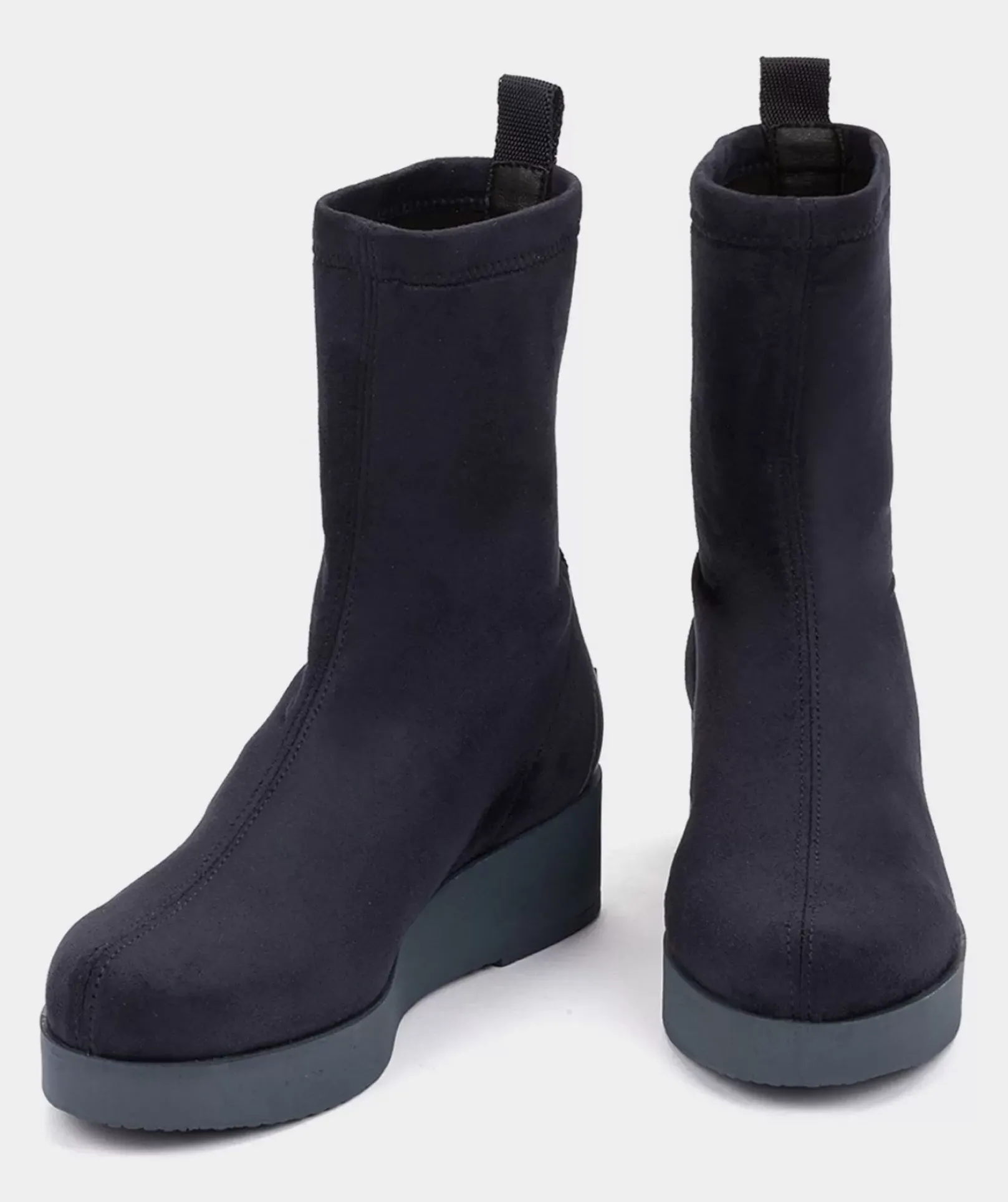 Chaussure Pedro Miralles Bottines Style Chaussette En Tissu Elastique Bleu Marine Ante Strech Marino