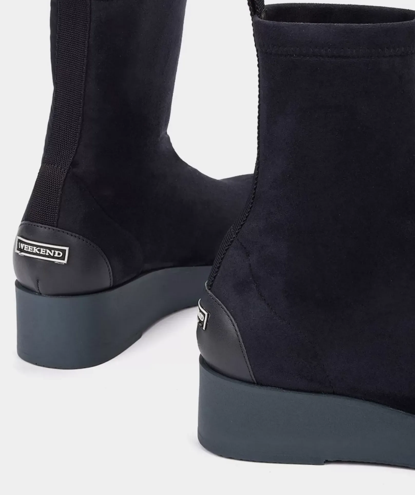 Chaussure Pedro Miralles Bottines Style Chaussette En Tissu Elastique Bleu Marine Ante Strech Marino