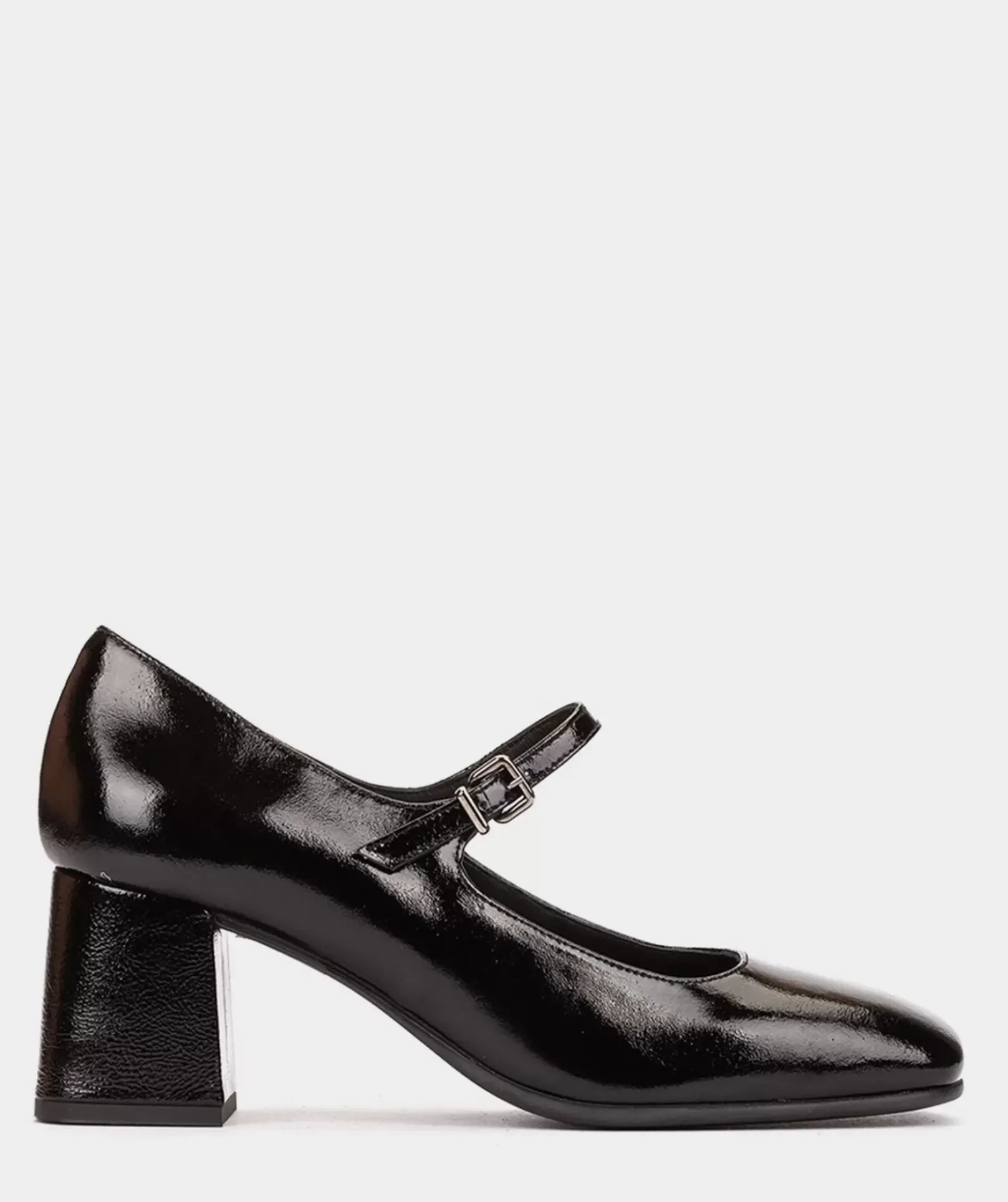 Chaussure Pedro Miralles Chaussures A Talon Haut En Cuir Verni De Couleur Noire Reflex Negro