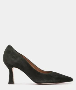 Chaussure Pedro Miralles Chaussures A Talons Avec Bout Pointu, En Daim Vert Amalfi Bosque
