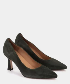 Chaussure Pedro Miralles Chaussures A Talons Avec Bout Pointu, En Daim Vert Amalfi Bosque