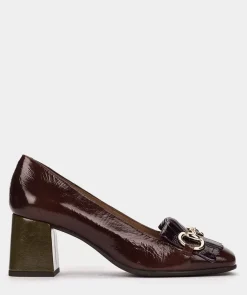Chaussure Pedro Miralles Chaussures A Talons En Cuir Verni Marron Venice Castagna