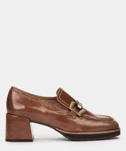 Chaussure Pedro Miralles Chaussures A Talons En Cuir Verni De Couleur Cuir Venice Polisandro