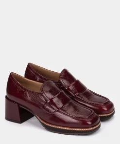 Chaussure Pedro Miralles Chaussures A Talons En Cuir Verni De Couleur Vin Venice Wine