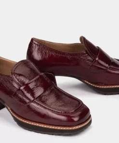 Chaussure Pedro Miralles Chaussures A Talons En Cuir Verni De Couleur Vin Venice Wine