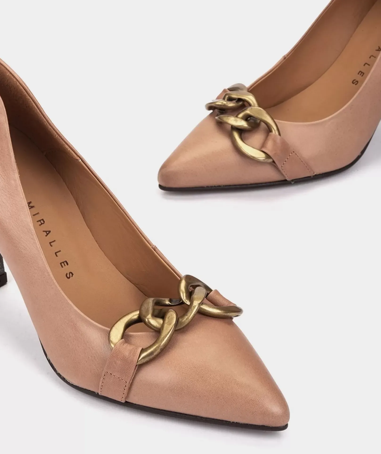 Chaussure Pedro Miralles Chaussures A Talons En Cuir Seta Arena