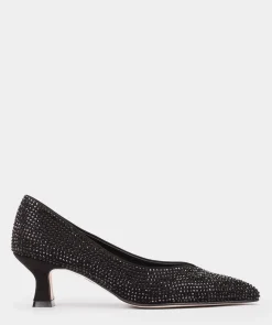 Chaussure Pedro Miralles Chaussures A Talons En Tissu Avec Strass. Ante Strech Negro