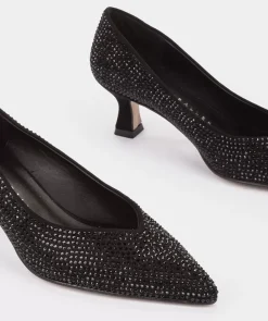 Chaussure Pedro Miralles Chaussures A Talons En Tissu Avec Strass. Ante Strech Negro