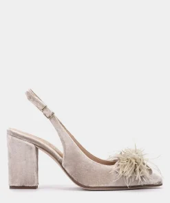 Chaussure Pedro Miralles Chaussures A Talons En Velours Velvet Beige