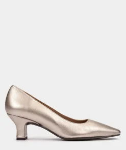Chaussure Pedro Miralles Chaussures A Talons Et A Bouts Pointus En Cuir Metallise Napa Metal Humo