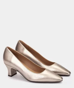 Chaussure Pedro Miralles Chaussures A Talons Et A Bouts Pointus En Cuir Metallise Napa Metal Humo
