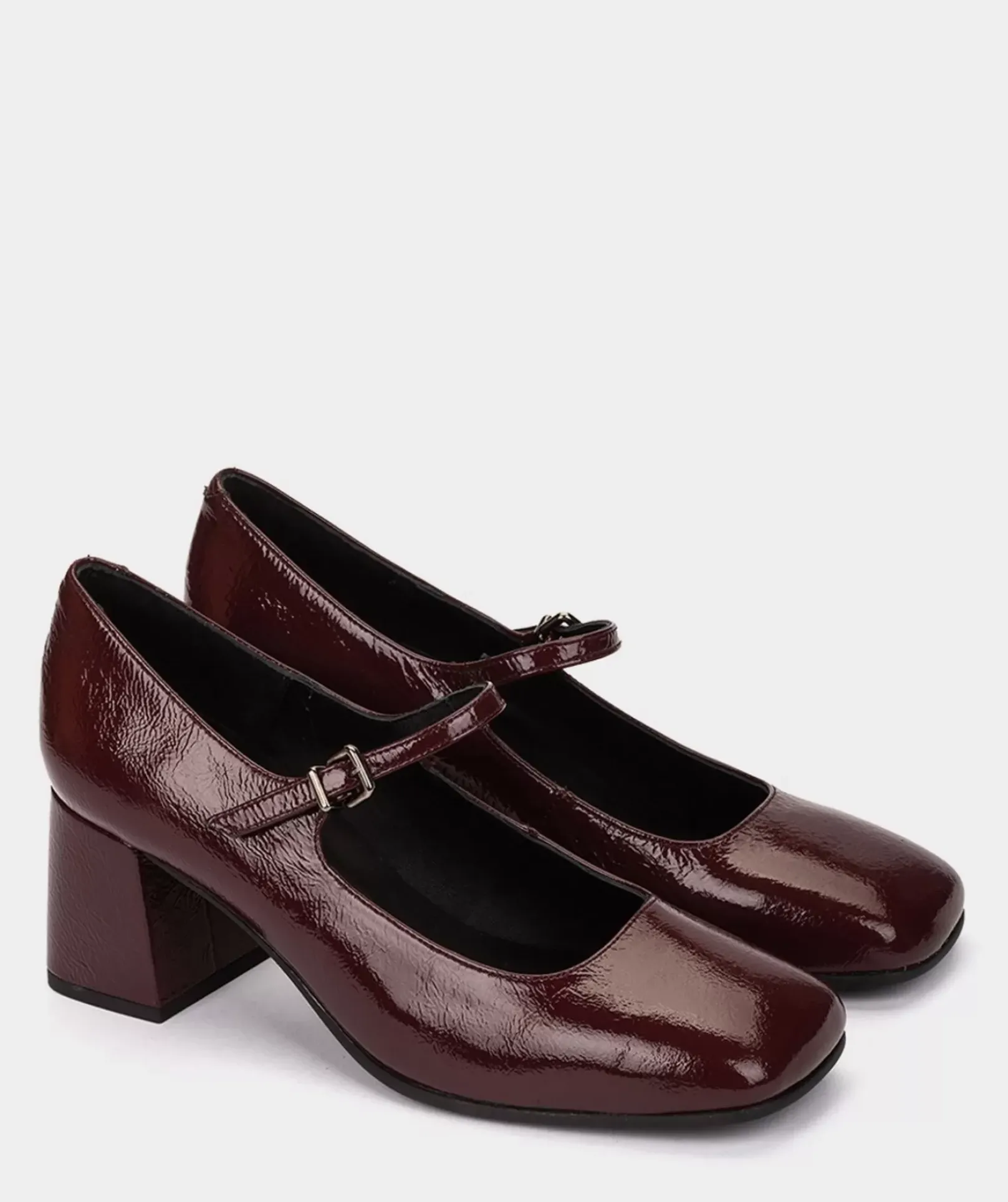 Chaussure Pedro Miralles Chaussures A Talons Hauts En Cuir Verni De Couleur Vin Venice Wine