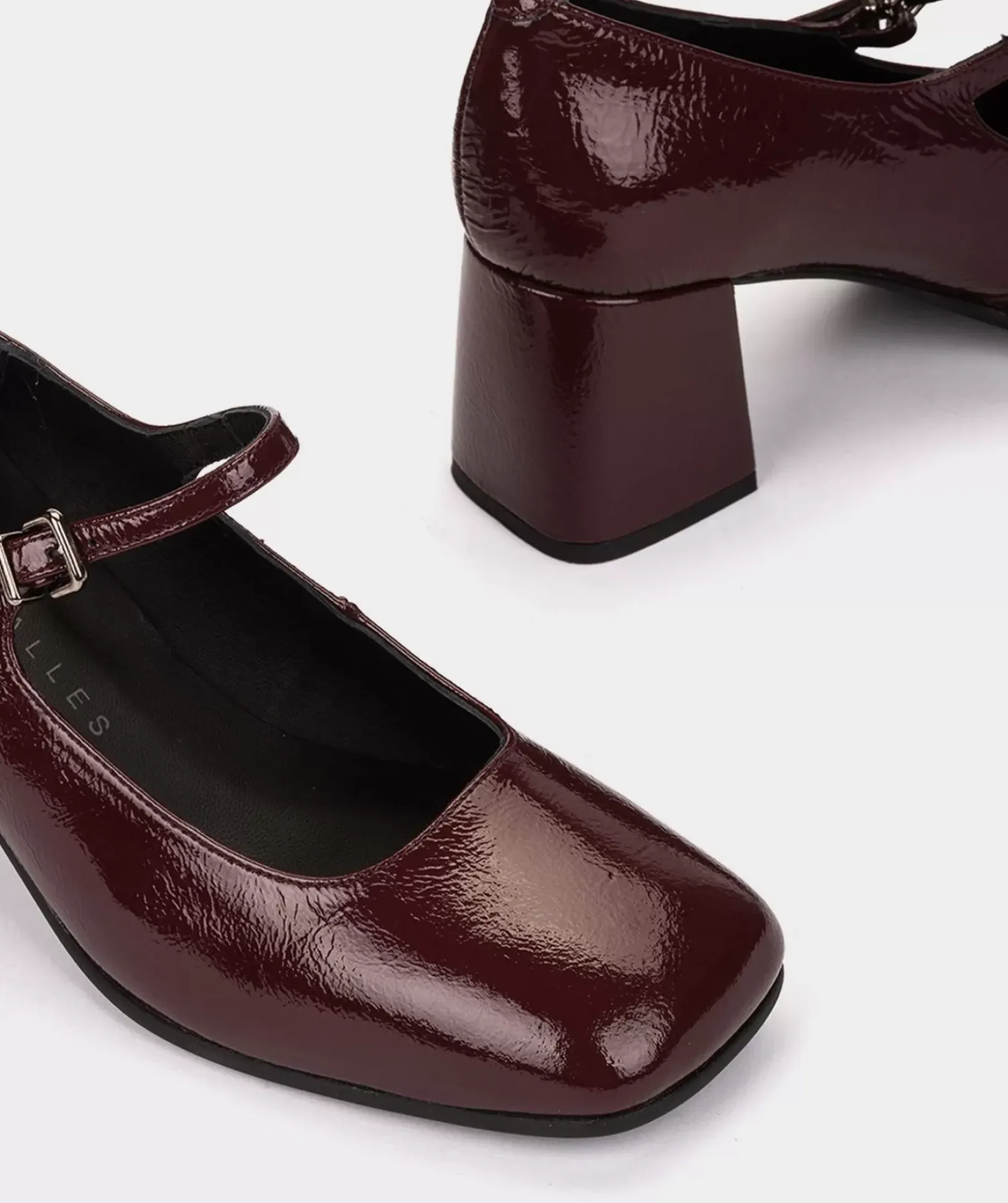 Chaussure Pedro Miralles Chaussures A Talons Hauts En Cuir Verni De Couleur Vin Venice Wine