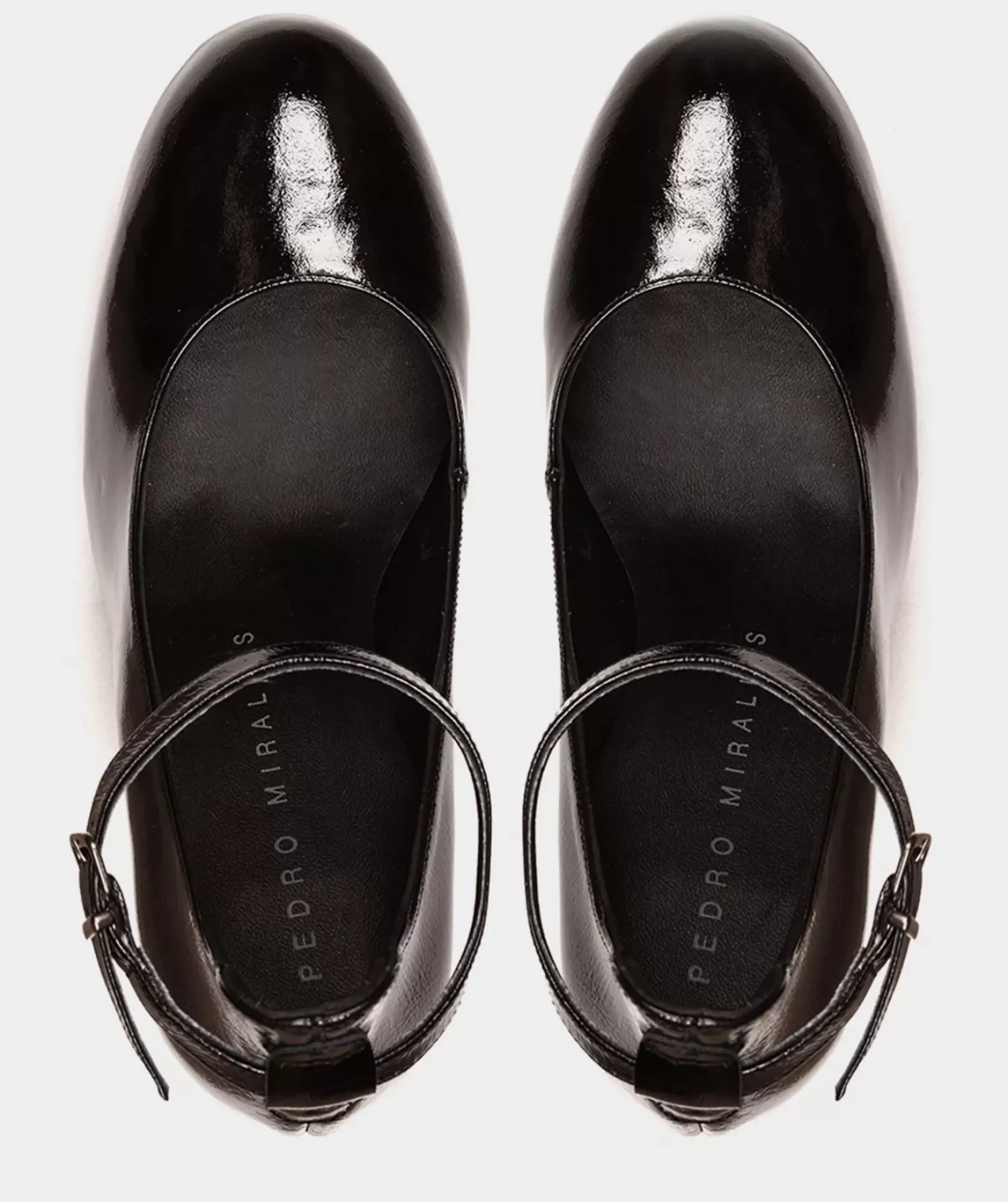 Chaussure Pedro Miralles Chaussures A Talons Plate-Forme En Cuir Verni Noir Reflex Negro