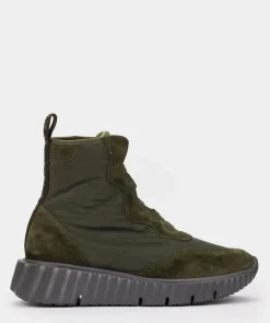 Chaussure Pedro Miralles Chaussures De Sport En Daim Et Tissu Vertes Meme Kaki